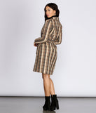 Plaid And Simple Long Coat helps create the best summer outfit for a look that slays at any event or occasion!