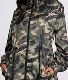 Long Line Camo Anorak Windbreaker helps create the best summer outfit for a look that slays at any event or occasion!