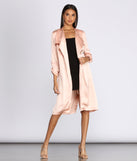 Satin Dreams Trench Duster is the perfect Homecoming look pick with on-trend details to make the 2023 HOCO dance your most memorable event yet!