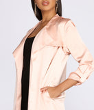 Satin Dreams Trench Duster helps create the best summer outfit for a look that slays at any event or occasion!