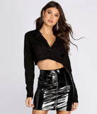 Stellar Faux Suede Cropped Jacket helps create the best summer outfit for a look that slays at any event or occasion!