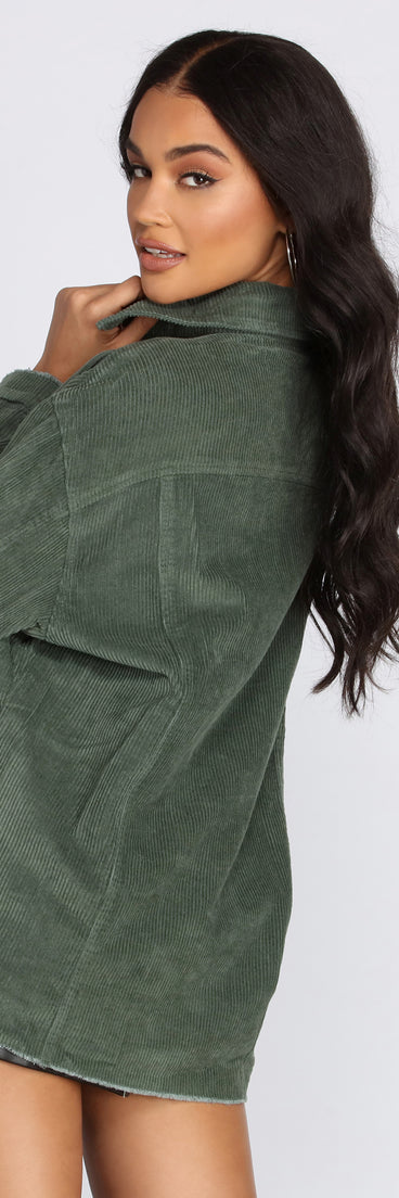 Over-Sized Boyfriend Corduroy Jacket helps create the best summer outfit for a look that slays at any event or occasion!