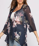 Floral Passion Chiffon High Low Kimono helps create the best summer outfit for a look that slays at any event or occasion!