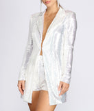 You’ll look stunning in the Glam Goals Sequin Longline Blazer when paired with its matching separate to create a glam clothing set perfect for a New Year’s Eve Party Outfit or Holiday Outfit for any event!