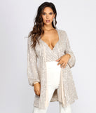 Stunner In Sequins Long Sleeve Trench helps create the best summer outfit for a look that slays at any event or occasion!