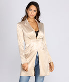 Ever So Chic Satin Trench helps create the best summer outfit for a look that slays at any event or occasion!