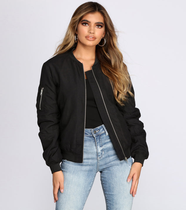 Talk That Talk Bomber Jacket helps create the best summer outfit for a look that slays at any event or occasion!