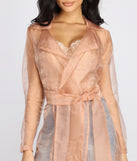 Sheer Luminosity Organza Trench Coat helps create the best summer outfit for a look that slays at any event or occasion!