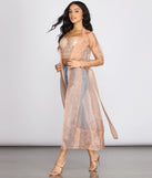 Sheer Luminosity Organza Trench Coat helps create the best summer outfit for a look that slays at any event or occasion!