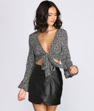 With fun and flirty details, Leopard Print Tie Front Blouse shows off your unique style for a trendy outfit for the summer season!