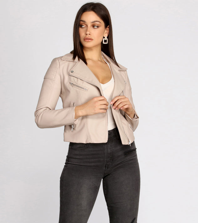 Asymmetric Zip Faux Leather Jacket helps create the best summer outfit for a look that slays at any event or occasion!