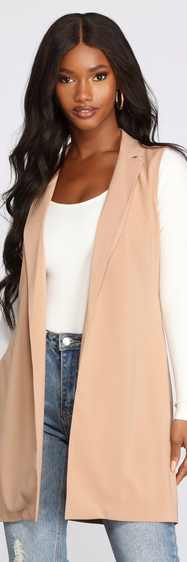 Belted and Poised Trench Vest helps create the best summer outfit for a look that slays at any event or occasion!