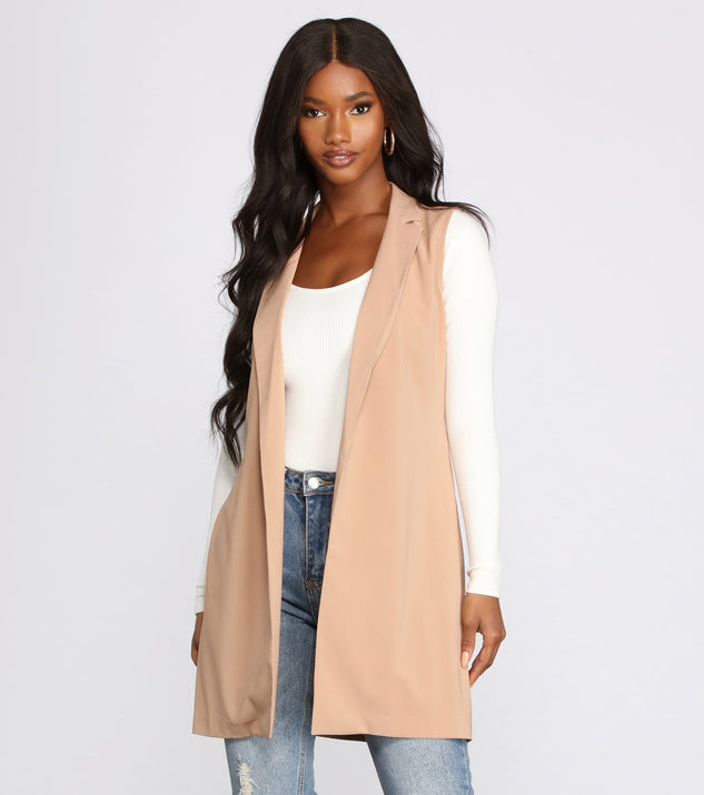 Belted and Poised Trench Vest helps create the best summer outfit for a look that slays at any event or occasion!