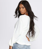 With fun and flirty details, Simply Irresistible Zip Front Ruffled Blouse shows off your unique style for a trendy outfit for the summer season!