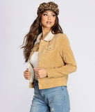 Corduroy Faux Fur Trucker Jacket helps create the best summer outfit for a look that slays at any event or occasion!