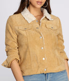 Corduroy Faux Fur Trucker Jacket helps create the best summer outfit for a look that slays at any event or occasion!