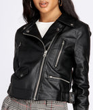 Free Bird Faux Leather Moto Jacket helps create the best summer outfit for a look that slays at any event or occasion!