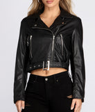 Living On The Edge Faux Leather Moto Jacket helps create the best summer outfit for a look that slays at any event or occasion!