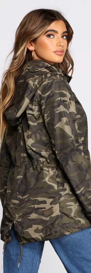 Under The Radar Camo Nylon Anorak helps create the best summer outfit for a look that slays at any event or occasion!