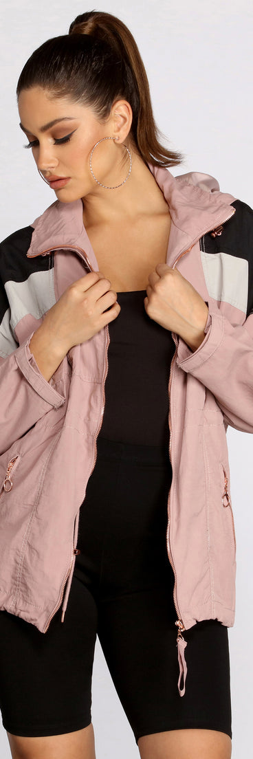 Rain Or Shine Nylon Color Block Anorak helps create the best summer outfit for a look that slays at any event or occasion!