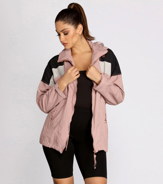 Rain Or Shine Nylon Color Block Anorak helps create the best summer outfit for a look that slays at any event or occasion!