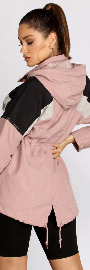 Rain Or Shine Nylon Color Block Anorak helps create the best summer outfit for a look that slays at any event or occasion!