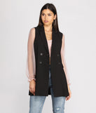 She's Busy Sleeveless Trench Vest helps create the best summer outfit for a look that slays at any event or occasion!