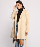 A Chic Moment Tie Front Trench Coat helps create the best summer outfit for a look that slays at any event or occasion!