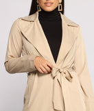 A Chic Moment Tie Front Trench Coat helps create the best summer outfit for a look that slays at any event or occasion!