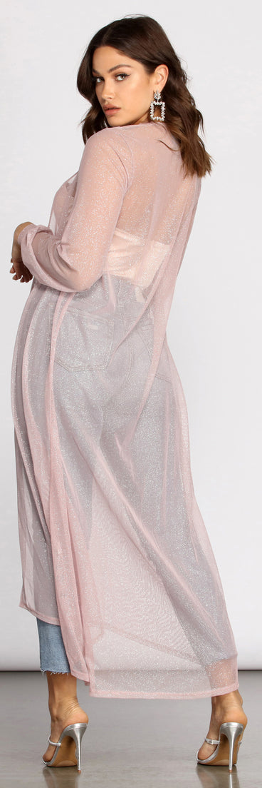 Glow Up Glitter Tulle Duster for 2023 festival outfits, festival dress, outfits for raves, concert outfits, and/or club outfits