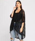 Wanderlust Beauty Lace Kimono helps create the best summer outfit for a look that slays at any event or occasion!