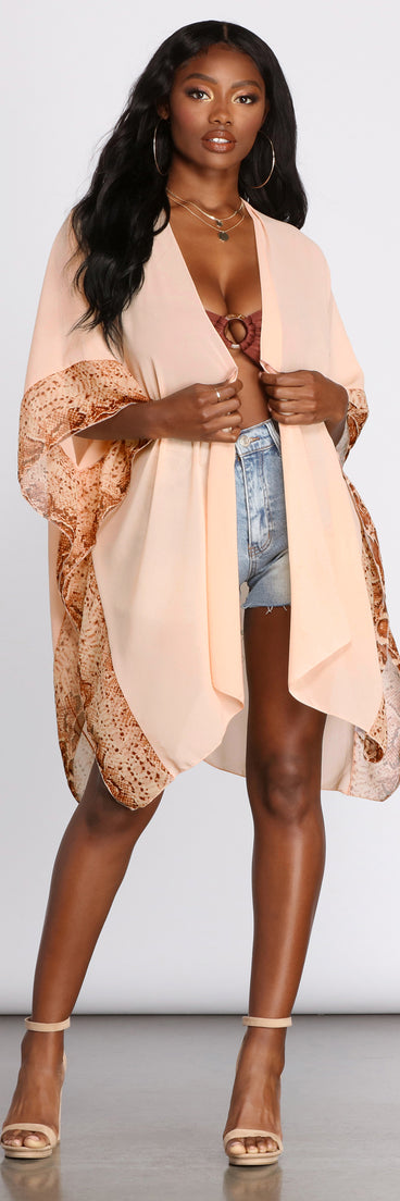 Viper Vibe Chiffon Kimono helps create the best summer outfit for a look that slays at any event or occasion!
