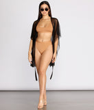 Chic And Sheer Mesh Kimono for 2023 festival outfits, festival dress, outfits for raves, concert outfits, and/or club outfits