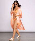 Color Splash Tie Dye Tie Front Kimono for 2023 festival outfits, festival dress, outfits for raves, concert outfits, and/or club outfits