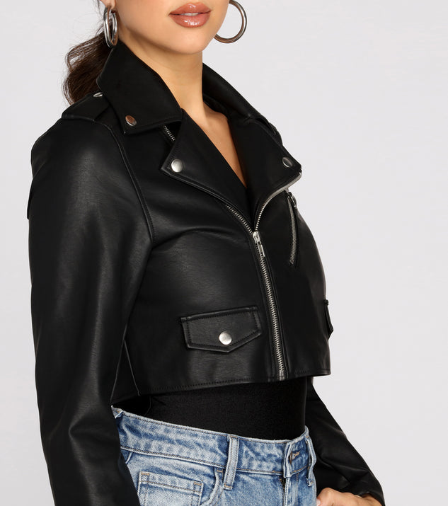 まぁ.♡さん専用★新品未使用★Faux leather crop jacket MISBHV Cropped faux-leather Jacket | Black | FARFETCH PL