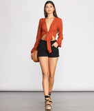 Boho Babe Tie-Front Top is a fire pick to create 2023 festival outfits, concert dresses, outfits for raves, or to complete your best party outfits or clubwear!