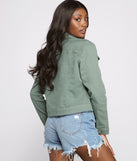 Casual Everyday Button-Front Jacket for 2023 festival outfits, festival dress, outfits for raves, concert outfits, and/or club outfits