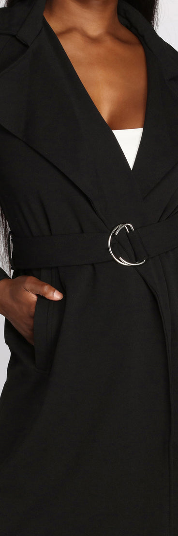 Get Down To Business Belted Trench helps create the best summer outfit for a look that slays at any event or occasion!