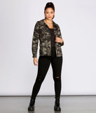 Makin' Time Lightweight Camo Jacket helps create the best summer outfit for a look that slays at any event or occasion!