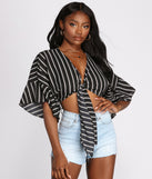 With fun and flirty details, Boho Feels Tie Front Top shows off your unique style for a trendy outfit for the summer season!