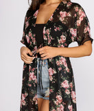 Flowy Floral Kimono Sleeve Duster helps create the best summer outfit for a look that slays at any event or occasion!