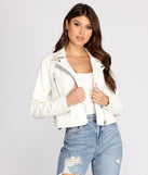 Edgy Chic Faux Leather Moto Jacket helps create the best summer outfit for a look that slays at any event or occasion!