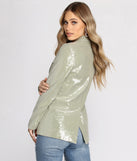 Sequins Are Forever Sage Blazer helps create the best summer outfit for a look that slays at any event or occasion!