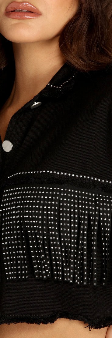 All About The Fringe Cropped Jacket is a trendy pick to create 2023 festival outfits, festival dresses, outfits for concerts or raves, and complete your best party outfits!