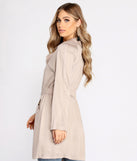Nine To Five Belted Trench Coat for 2023 festival outfits, festival dress, outfits for raves, concert outfits, and/or club outfits