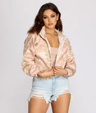 Camo Chick Nylon Cropped Jacket helps create the best summer outfit for a look that slays at any event or occasion!