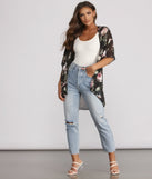 Floral Moment Chiffon Kimono helps create the best summer outfit for a look that slays at any event or occasion!