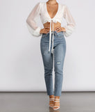 With fun and flirty details, Ready for the Weekend Crop Top shows off your unique style for a trendy outfit for the summer season!