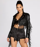 She's Got Some Edge Faux Leather Jacket is a trendy pick to create 2023 festival outfits, festival dresses, outfits for concerts or raves, and complete your best party outfits!