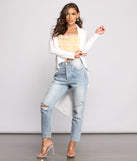 First In Class Peplum High Low Jacket helps create the best summer outfit for a look that slays at any event or occasion!